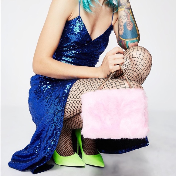 Dolls Kill Pink “Fuzzy Dreamz” Sugar Thrillz Purse - Picture 2 of 6